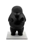 Brett Murray, Praise Singer, 2008, bronze with a black patina on a painted wooden base