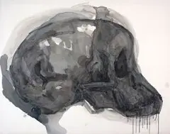 Joni Brenner, Drip Drop of Lime, watercolour on canvas