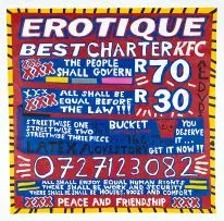 Cameron Platter, Erotique Best Freedom Charter KFC, 2010, pencil crayon on paper