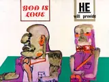 God is Love by Robert Hodgins, oil on canvas, offered Feb 2019