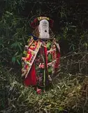 Leonce Raphael Agbodjelou, Egungun Masquerades XIV, 2015, pigment ink on HP premium satin photographic paper on Dibond mount
