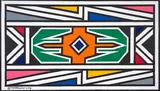 Ndebele Patterns by Esther Mahlangu, acrylic on canvas, sold Feb 2019