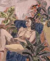 Mia Chaplin, Olivie in the Pink Room, 2016, oil on canvas