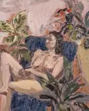 Mia Chaplin, Olivie in the Pink Room, 2016, oil on canvas