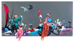 Simphiwe Ndzube, Inevitable Journey to Mars I, acrylic and mixed media on perspex print