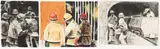Mine Series, three by Sam Nhlengethwa, colour lithograph, sold May 2018