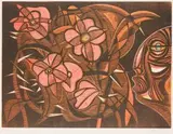 Untitled by Cecil Skotnes, colour woodcut, sold May 2018