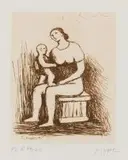 Henry Moore, Mother and Child, etching