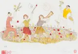 Pieter van der Westhuizen, Celebration, hand coloured etching
