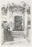 Tinus de Jongh, Entrance, Leeuwenhof, Gardens, etching