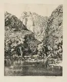 Tinus de Jongh, Keurkloof Montague Cape, etching
