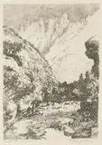 Tinus de Jongh, Drakensberg, etching