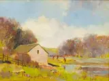 On a Farm near George by Errol Boyley, oil on board, sold May 2018