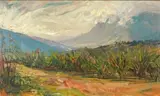 Philip Erskine, Banhoek, oil on board