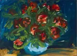 Gerhard Batha, Red Poppies in a Blue Vase