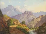 A Mountain Pass by Gabriel de Jongh, oil on canvas, sold May 2018