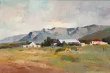 Farm Landscape by Errol Boyley, oil on board, sold May 2018