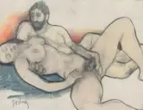 Douglas Portway, Erotica, mixed media on paper