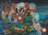 Catherine Paynter, Puppies for Sale, acrylic on canvas