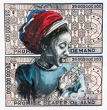 Mandlenkosi Mavengere, Home at Heart, acrylic and linocut on canvas