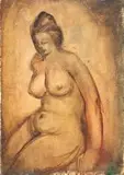 Nude by Piet van Heerden, oil on panel, offered May 2018