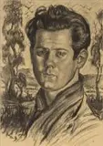 Piet van Heerden, Self Portrait, charcoal on paper