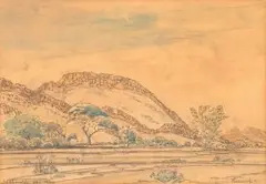 Jacobus Hendrik Pierneef, Okahandja, watercolour over pencil on paper