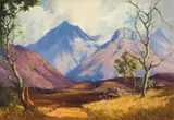 Willem Hermanus Coetzer, Landscape with Distant Peaks