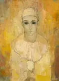 Frank Spears, Pierrot, oil on canvas laid down on board