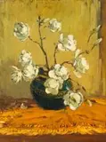 Adriaan Boshoff, Magnolias, oil on canvas laid down on board
