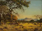 Erich Mayer, The Bushveld near Potgietersrust, oil on board