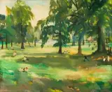 Clément Serneels, Le Bois de la Cambre (Brussels, Belgium), oil on canvas