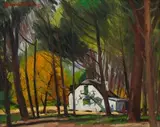David Botha, Cottage in a Forest, oil on canvas