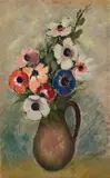 Jug of Anemones by Pranas Domšaitis, oil on canvas laid down on board, offered Nov 2018