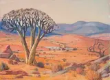 Kokerboom by Piet van Heerden, oil on canvas laid down on board, sold Nov 2018