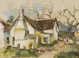 Gregoire Boonzaier, Farm House, pastel on paper