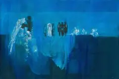 Lionel Abrams, Blue Wedding Scene, oil on canvas