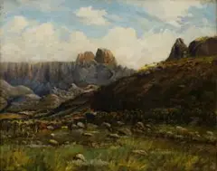 Cathcart William Methven, The Western Buttress, Mt-Aux Sources National Park, oil on canvas