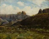 Cathcart William Methven, The Western Buttress, Mt-Aux Sources National Park, oil on canvas