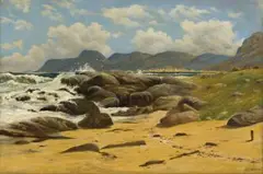 Cathcart William Methven, Simon's Town from Kalk Bay, oil on canvas
