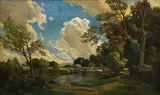 Cathcart William Methven, Pool on the Umgeni above Albert Falls, oil on canvas