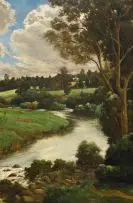 Cathcart William Methven, Scene on Umgeni, Howick, Natal, oil on canvas