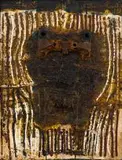 Robert Hodgins, Mask Head, mixed media assemblage