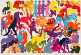 Orgy 5 by Walter Battiss, colour screenprint, sold Nov 2018