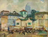 Cathedral, Malaga, Spain by Terence McCaw, oil on canvas, sold Nov 2018