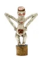 Phillip Rikhotso, Mr Baboon (N’Wanfenhe A Xisa Vanghana va Yena), carved and painted wood