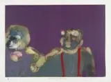 Two from Appalachia by Robert Hodgins, monoprint, sold Nov 2018