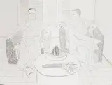 Christopher Isherwood and Don Bachardy by David Hockney, lithograph, sold Nov 2018