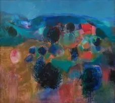 Jane Tully Heath, Wild Landscape, oil on canvas