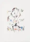 Ernest Mancoba, Man, colour lithograph